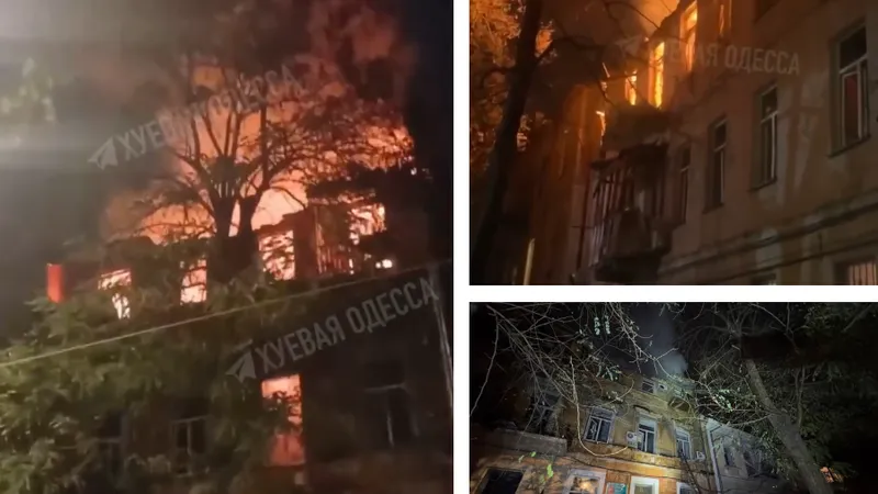 Atac masiv în Odesa. Un mort și 10 răniți, blocuri distruse, după un bombardament brutal rusesc - Foto: X/ @anno1540