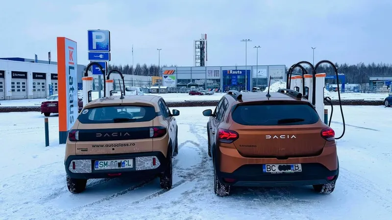 Un român mers 3.000 km cu o Dacia Spring până la Cercul Polar. A încărcat de 28 de ori - Foto: Facebook/Bertici Attila