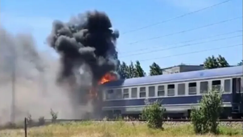 Sabotul unui vagon s-a blocat- FOTO: știrileprotv.ro