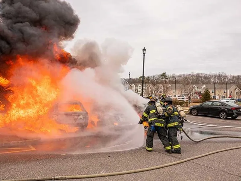 Stingerea unei mașini electrice, o mare problemă. Pompierii români, antrenați de specialiști Renault - Foto: safetyandhealthmagazine.com - Imagine cu rol ilustrativ