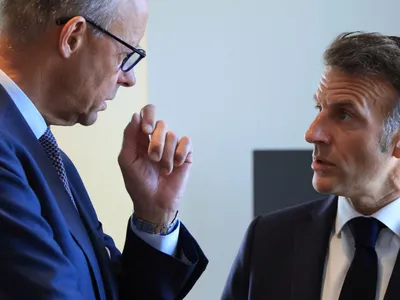 Merz și Macron Foto: AFP