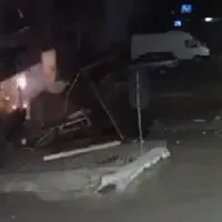Momentul în care o rulotă de shaorma din Sălaj explodează Foto: observatornews.ro