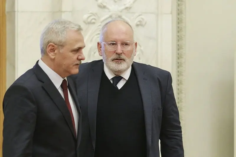 Dragnea și Timmermans. FOTO: Inquam Photos - Octav Ganea