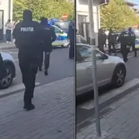 Zece interlopi s-au luat la bătiae și au spart și luneta mașinii d epoliție car ea intervenit Foto: Facebook. Europa Press RO