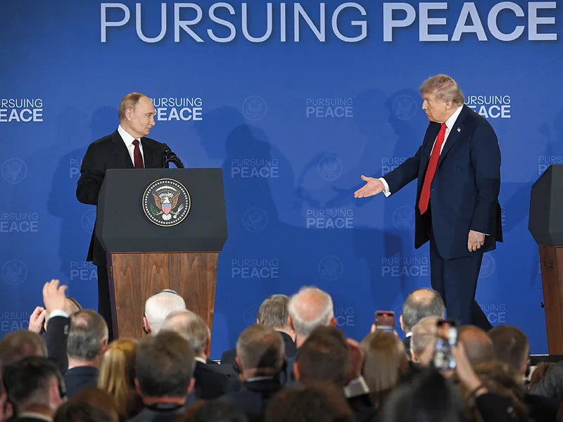 Vladimir Putin și Donald Trump la întâlnirea din Alaska - Foto: Profimedia Images
