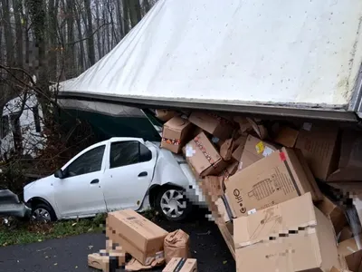 Accident pe A1 - Foto: captură ISU