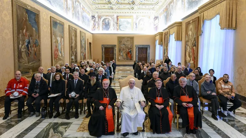 Papa Francisc îi primește în audiență pe seminariștii din Dieceza de Roma, la Vatican - Foto: Profimedia Images