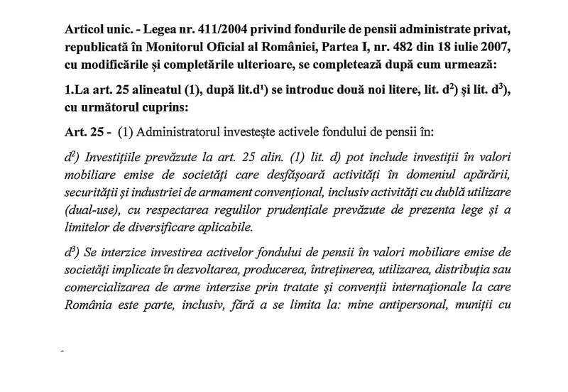 Legea care permite ca banii din Pilonul II să fie investiți &icirc;n industria de apărare - Foto: Arhiva