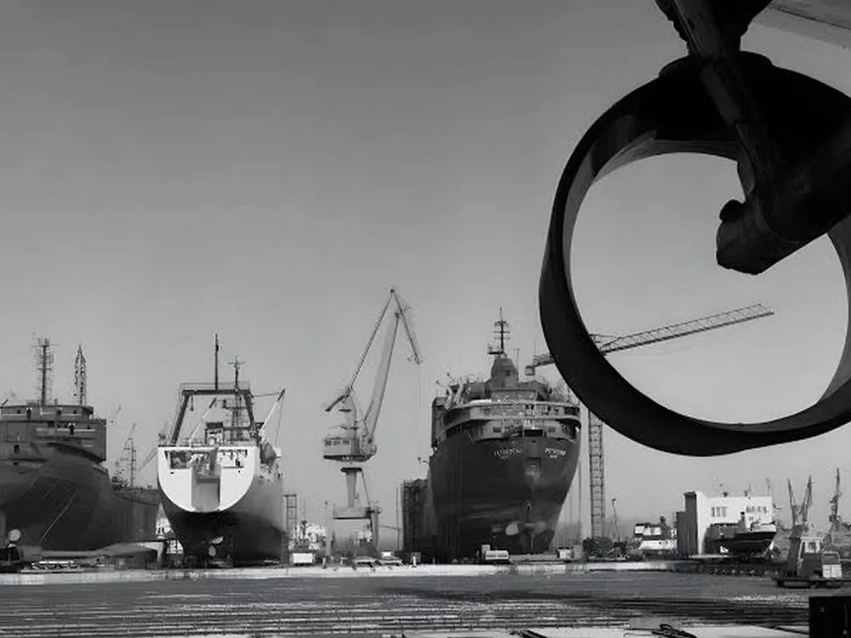 Șantierul Naval Tulcea în anii 1980 - Foto: Facebook / Motoc Corneliu