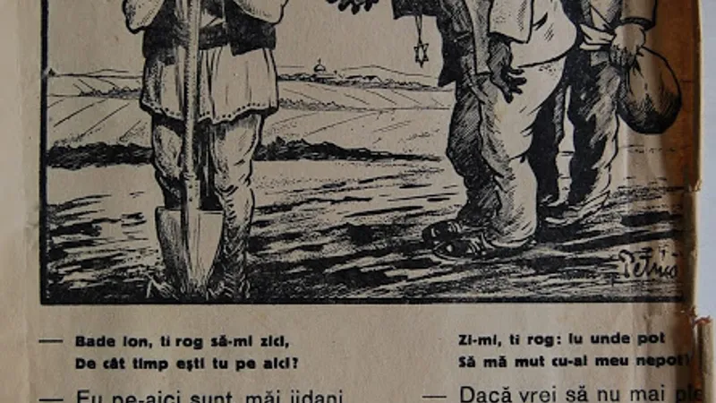 Afiș antisemit al partidului Goga-Cuza, cu un îndemn la omorârea evreilor. Sursă document: Blogul istoricului Adrian Cioflâncă