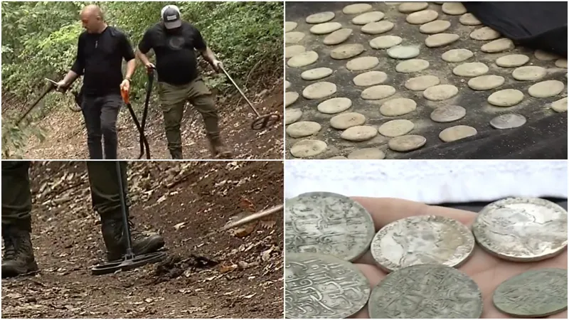 Doi căutători de comori au găsit într-o pădure din România monede vechi. Sunt dinainte de Hristos Foto: colaj Foto: Observatornews