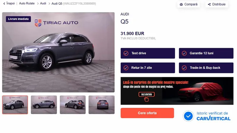 Ce SUV premium cu garanție, „nemăscărit” de samsari, găsești la preț de Dacia Bigster - Foto: captură ecran