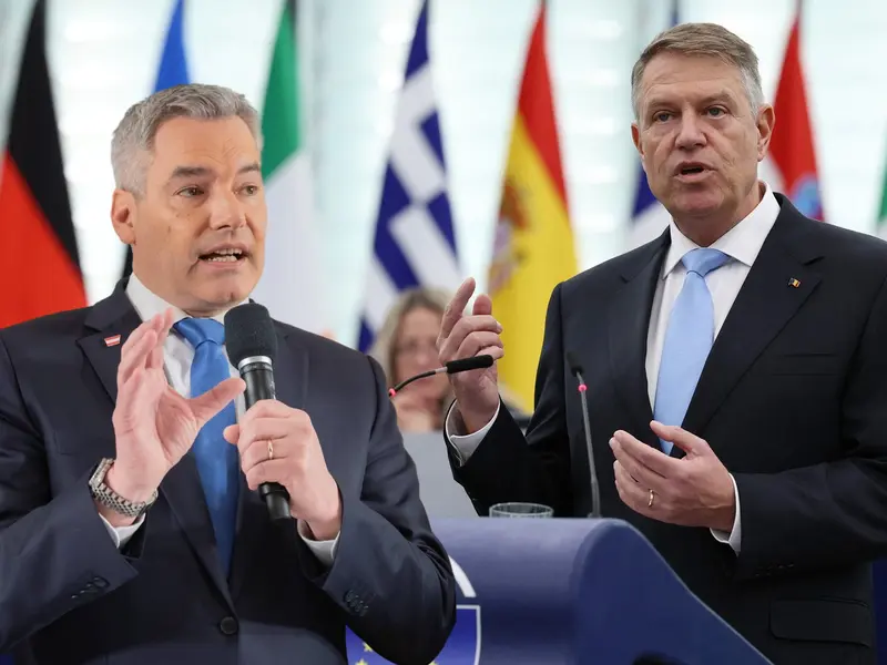 Întâlnire crucială între Iohannis și Nehammer. România forțează „porțile” Schengen - Foto: Profimedia images