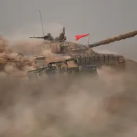 Un supertanc rusesc T-90 , de 4 milioane de dolari,  aruncat în aer în Ucraina/foto: profimedia/arhiva