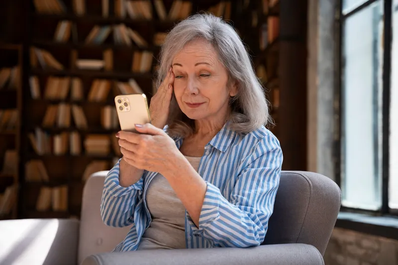 Pensionară &icirc;ngrijorată la pensie - Foto: Freepik