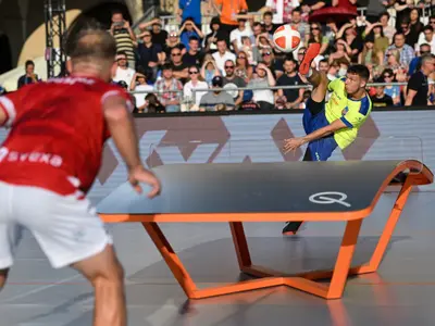 AUR pentru România la teqball, la Jocurile Europene 2023. Și la feminin, și la masculin - Foto: Facebook/Comitetul Olimpic și Sportiv Român