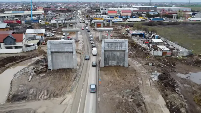 Pasajul de pe Centura Capitalei unde lucrările avansează / Construim România