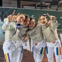 AUR la sabie, pentru România, la Campionatele Europene de scrimă. Fetele au bătut Franța - Foto: Facebook / Federatia Romana de Scrima