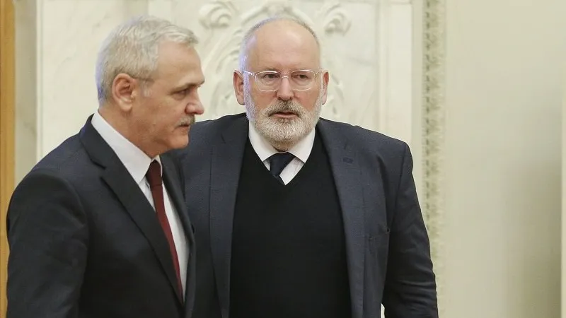 Dragnea și Timmermans. FOTO: Inquam Photos - Octav Ganea