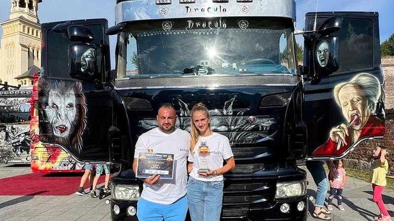 Parada titanilor șoselelor: „Dracula”, cel mai tare TIR din România, tunat cu 60.000 € - Foto: Facebook/Sull Trans