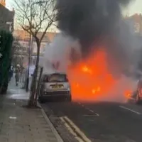 Un autobuz școlar a luat foc cu copiii îngroziți la bord /Foto: daily mail