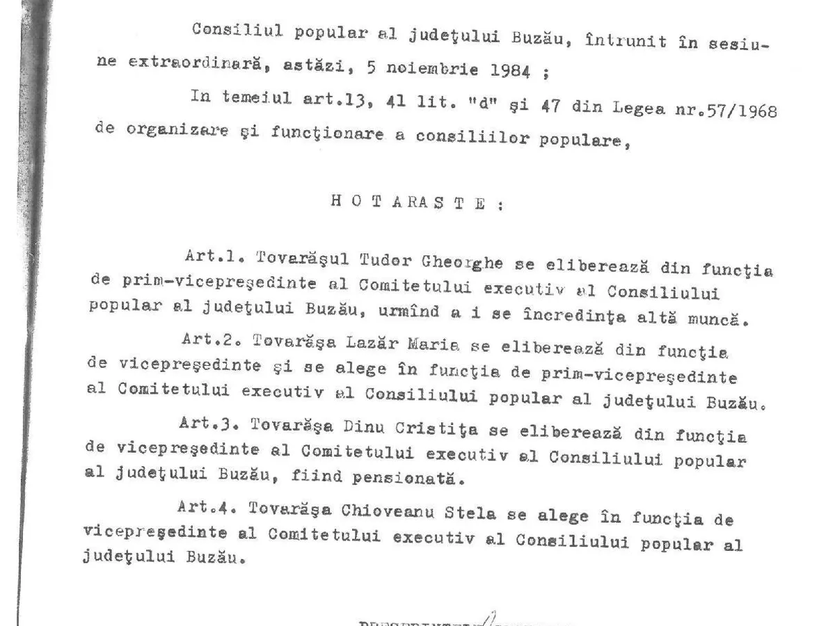Numirea Mariei Lazăr în funcția de prim-vicepreședinte al Consiliului Popular Buzău. FOTO: Arhivă CJ Buzău