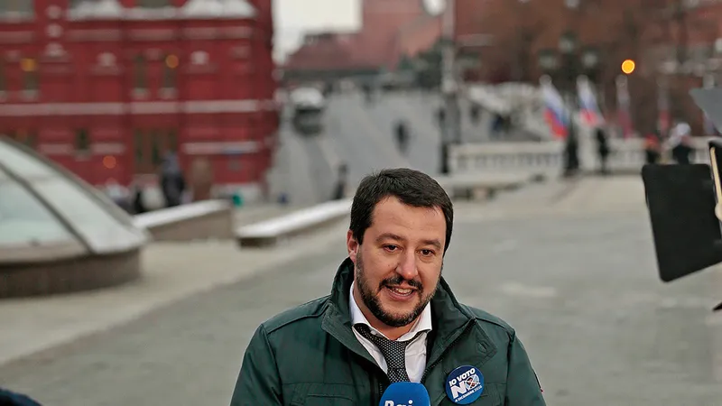 Matteo Salvini, liderul Ligii italiene, unul dintre membrii importanți ai grupului de extremă dreapta Identitate și Democrație, care ar putea să-și crească numărul de mandate în Parlamentul European, de la 60 la 90 - Foto: Profimedia Images