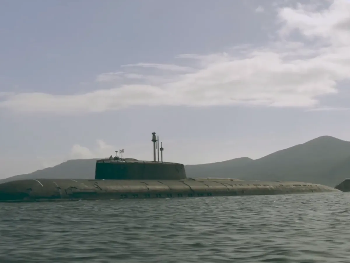 Submarinul nuclear rusesc Omsk. - Foto: X/@Gerashchenko_en