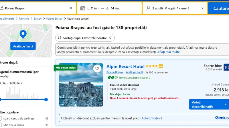 Primul hotel de lux Kempinski din România, în Poiana Brașov. În „Poiana” bulgarilor, e de 18 ani - Foto: captură ecran