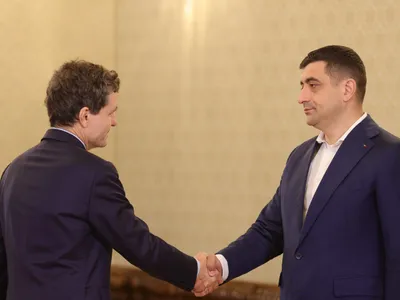 Nicușor Dan și George Simion, Octav Ganeala consultări - Foto: Inquam Photos/