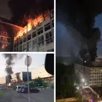 Atac cu drone și explozii la Mosova. O fabrică strategică din orașul natal al lui Putin, în flăcări - Foto: Colaj Newsweek România - X