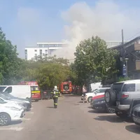 Incendiu de proporții în București Foto: ISU B-If