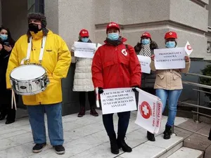 Protest al angajaților din Sănătate/FOTO: News.ro