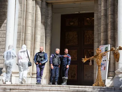 Un preot a fost atacat cu un cuțit în biserica Saint-Pierre d'Arene din Nisa - Foto: Profimedia Images