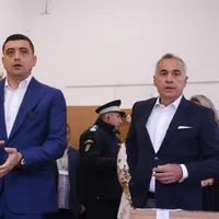 George Simion și Călin Georgescu - Foto: INQUAM PHOTOS / Octav Ganea