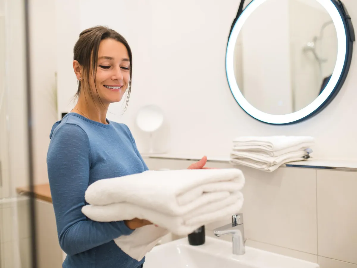 Femeie cu prosoape - Foto: Freepik (Imagine cu rol ilustrativ)