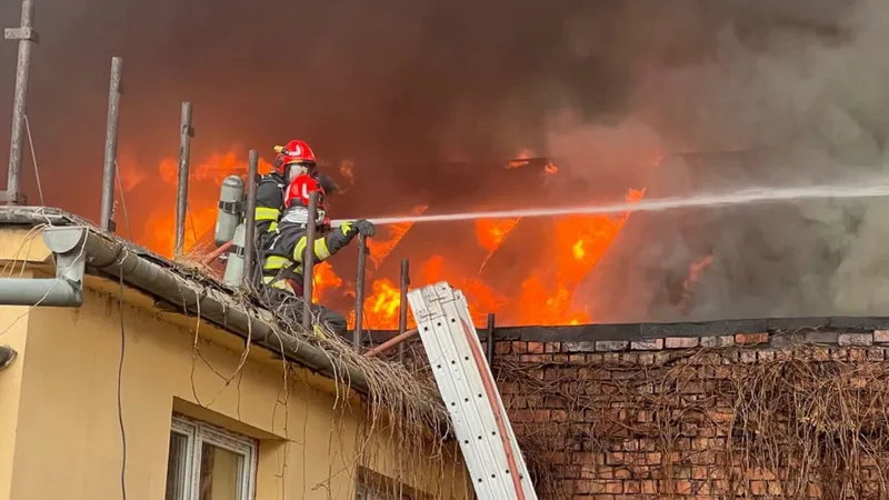 Explozie într-un bloc de locuințe. A fost activat Planul Roșu de Intervenție - Foto: ISU-OLT (rol ilustrativ)