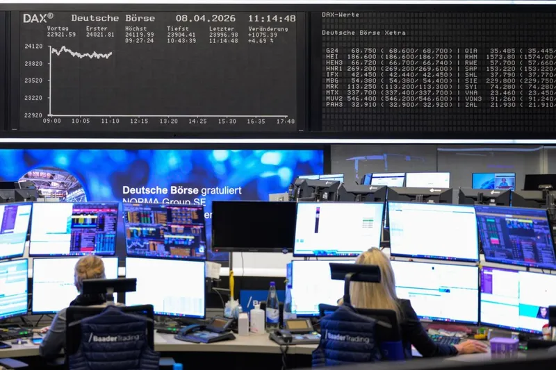 Evoluţia indicelui Dax, la Bursa Germană, de la Frankfurt pe Main - Foto: Profimedia Images