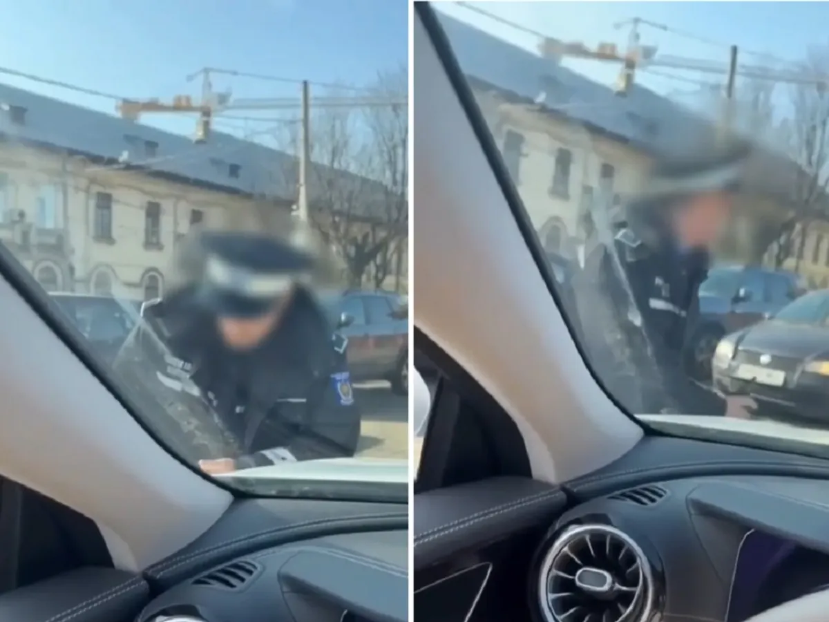 Polițist local lovit de masina- Foto: imagini amator