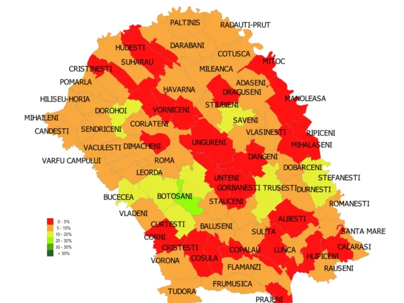 Botoșani. Sursa: CNCAV