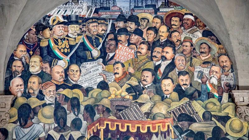 „Istoria Mexicului”, murala lui Diego Rivera, la Palatul Național (Palacio Nacional) - Mexico City 2020 - Foto: Flickr/Erik Törner
