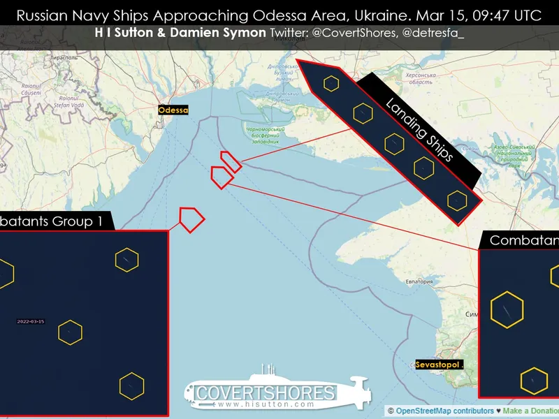 Nave rusești avansează spre Odesa/foto: navalnews