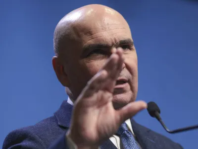 Premierul Ilie Bolojan, în conferinţă de presă - Foto: INQUAM PHOTOS/George Călin