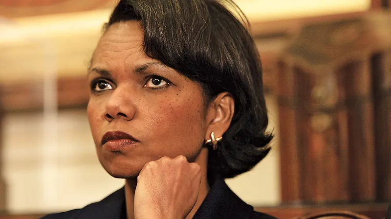 Condoleezza Rice, pe atunci consilier pentru securitate națională.