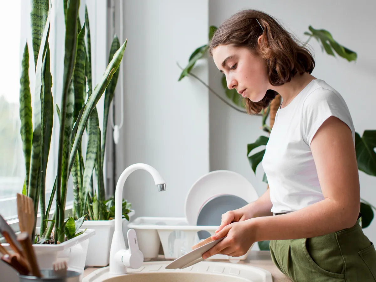 Femeie spală vase - Foto. Freepik