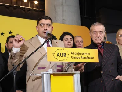 George Simion și Becali - Foto: INQUAM PHOTOS / Octav Ganea