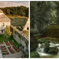 Abația de la Cârța și un pârâu - Foto: Colaj/Imagine cu caracter ilustrativ