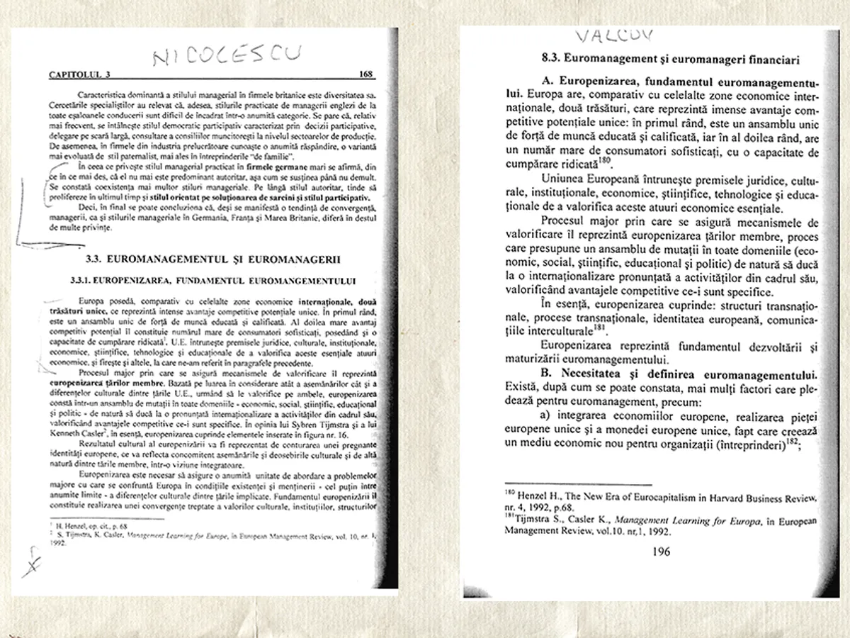 Vâlcov a furat și sute de note de subsol care aveau rolul să arate „complexitatea“ bibliografiei