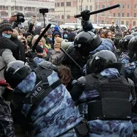 Imagine de la protestul pro-Navalnîi/FOTO: Getty