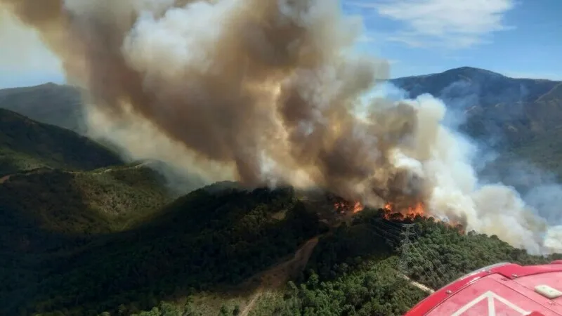 Incendiu de vegetație devastator, în sudul Spaniei. Un oraș a fost evacuat. / Foto: stirileprotv.ro